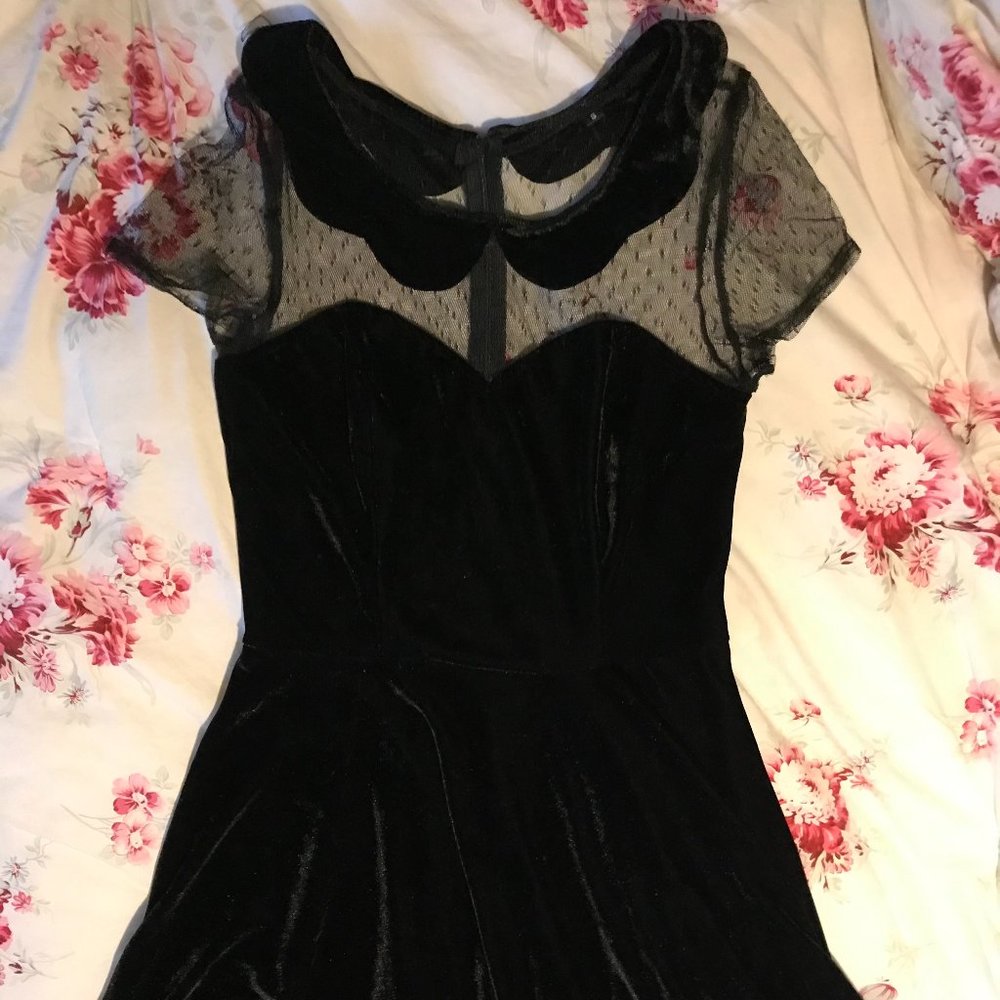 Black Velvet Lace Small Dress